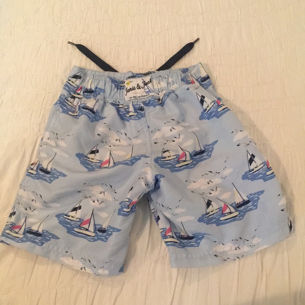 Janie and Jack sail boat swim trunks